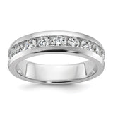 IBGoodman 14k White Gold 1 carat Lab Grown Diamond VS/SI+ G+ Nine Stone Complete Polished Men's Ring