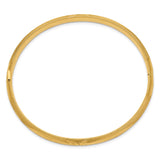 14k 4/16 Florentine Engraved 6.00mm Hinged Round Bangle Bracelet