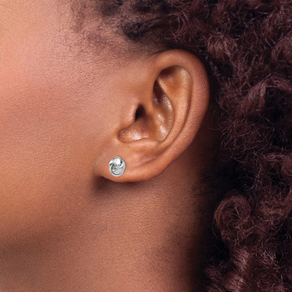 14k White Gold Polished Knot Post Earrings – Carol Klein Fine Jewelry