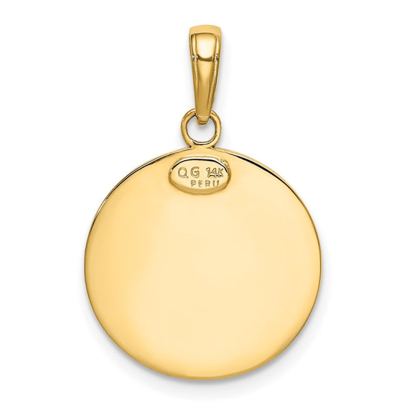 14k Polished Solid Saint Christopher Medal Round Pendant – Carol Klein ...