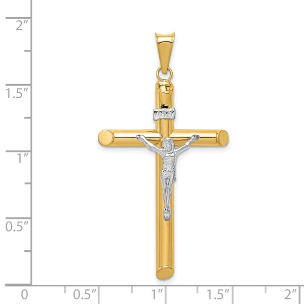 14k Two-Tone Polished Crucifix Pendant – Carol Klein Fine Jewelry