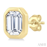 3/8 Ctw Emerald Pie Cut Diamond Fashion Stud Earrings in 14K Yellow Gold