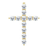 14K Yellow Gold 1/4 CTW Natural Diamond Cross Pendant