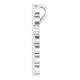 Platinum 3/8 CTW Natural Diamond Cross Pendant