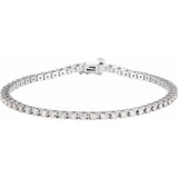 14K White Gold 2 1/4 CTW Lab-Grown Diamond Line 7 1/4" Bracelet