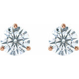 14K Rose Gold 2 CTW Lab-Grown Diamond Stud Earrings