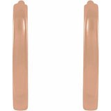 14K Rose Gold Hinged 10 mm Hoop Earrings
