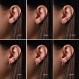 14K Rose Gold Hinged 15 mm Hoop Earrings