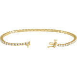 14K Yellow Gold 2 CTW Natural Diamond Line 7 1/4" Bracelet