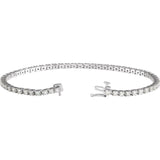 14K White Gold 3 CTW Natural Diamond Line 7 1/4" Bracelet