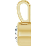14K Yellow Gold 1/6 CT Natural Diamond Bezel-Set Solitaire Pendant