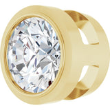 14K Yellow Gold 1/4 CT Natural Diamond Slide Pendant