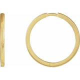 14K Yellow Gold Hinged 20 mm Hoop Earrings
