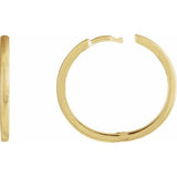 14K Yellow Gold Hinged 20 mm Hoop Earrings