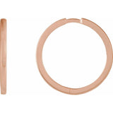 14K Rose Gold Hinged 20 mm Hoop Earrings