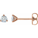 14K Rose Gold 1/4  CTW Lab-Grown Diamond Stud Earrings