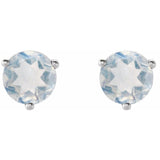 Sterling Silver Natural Blue Sheen Moonstone Earrings