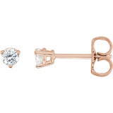 14K Rose Gold 1/5 CTW Natural Diamond Earrings