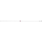 Platinum Lab-Grown Ruby Bezel-Set Solitaire 6 1/2-7 1/2" Bracelet