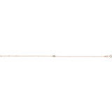 14K Rose Gold Natural White Sapphire Bezel-Set Solitaire 6 1/2-7 1/2" Bracelet