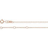 14K Rose Gold Natural White Sapphire Bezel-Set Solitaire 6 1/2-7 1/2" Bracelet