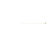 14K Yellow Gold Natural Amethyst Bezel-Set Solitaire 6 1/2-7 1/2" Bracelet