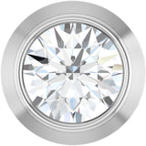14K White Gold .06 CT Natural Diamond Slide Pendant