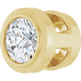 14K Yellow Gold .06 CT Natural Diamond Slide Pendant