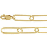 14K Yellow Gold 6.2 mm Paperclip-Style 18" Chain