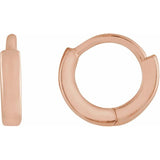 14K Rose Gold Hinged 8 mm Hoop Earrings