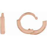 14K Rose Gold Hinged 8 mm Hoop Earrings