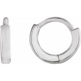 14K White Gold Hinged 8 mm Hoop Earring