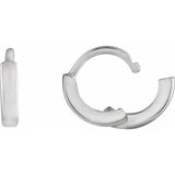 14K White Gold Hinged 8 mm Hoop Earring