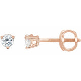 14K Rose Gold 1/5 CTW Natural Diamond Earrings