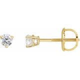 14K Yellow Gold 1/8 CTW Natural Diamond Earrings