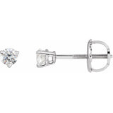 14K White Gold 1/8 CTW Natural Diamond Earrings
