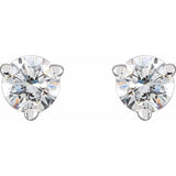 14K White Gold 1/8 CTW Natural Diamond Earrings