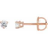 14K Rose Gold .06 CTW Natural Diamond Earrings