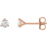 14K Rose Gold 1/8 CTW Lab-Grown Diamond Stud Earrings