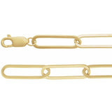 14K Yellow Gold 6.2 mm Paperclip-Style 20" Chain