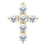 14K Yellow Gold 1/6 CTW Lab-Grown Diamond Cross Pendant