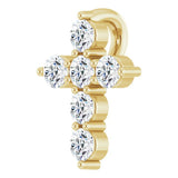 14K Yellow Gold 1/6 CTW Lab-Grown Diamond Cross Pendant