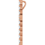 14K Rose Gold 3/4 CTW Lab-Grown Diamond Cross Pendant