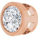 14K Rose Gold 1/4 CT Lab-Grown Diamond Slide Pendant