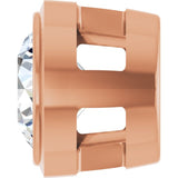 14K Rose Gold 1/4 CT Lab-Grown Diamond Slide Pendant