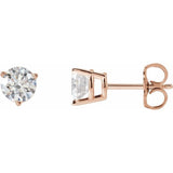 14K Rose Gold 1 CTW Lab-Grown Diamond Earrings