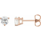 14K Rose Gold 3/4 CTW Lab-Grown Diamond Earrings