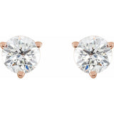 14K Rose Gold 3/4 CTW Lab-Grown Diamond Earrings