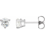 14K White Gold 3/4 CTW Lab-Grown Diamond Earrings
