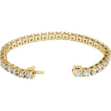 14K Yellow Gold 10 CTW Lab-Grown Diamond Line 7 1/4" Bracelet